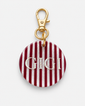 MAISON GIGI | Gepersonaliseerde hondentag Burgundy Stripes