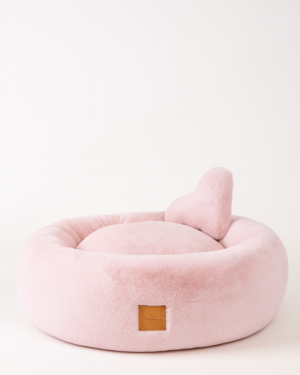 Bau Barù Girella Old Pink luxe ronde hondenmand van 50 cm met hoge zachte rand