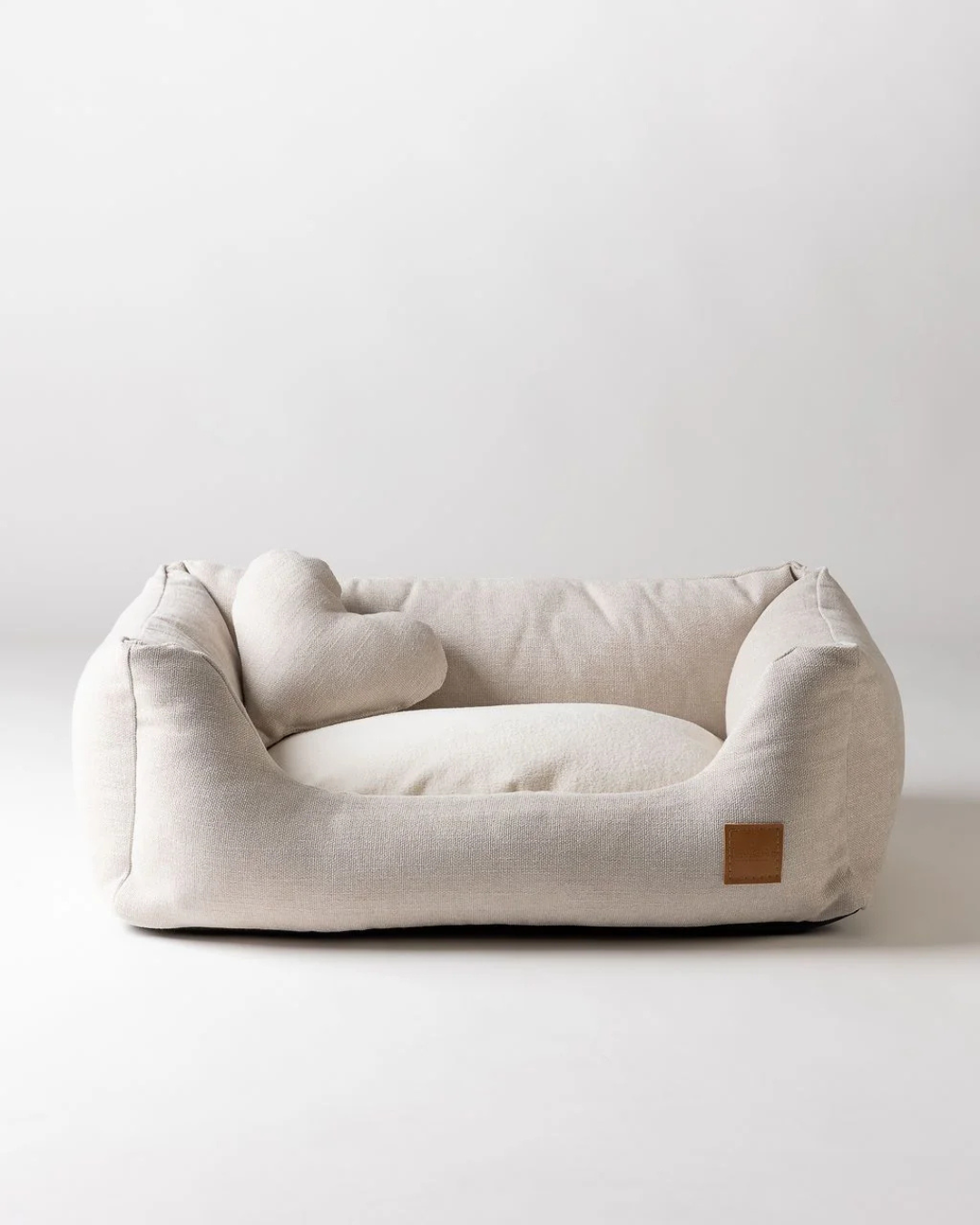 Bau Barù Impero Capri Panna luxe ecru hondenmand van 70 × 50 cm met hoge zachte randen