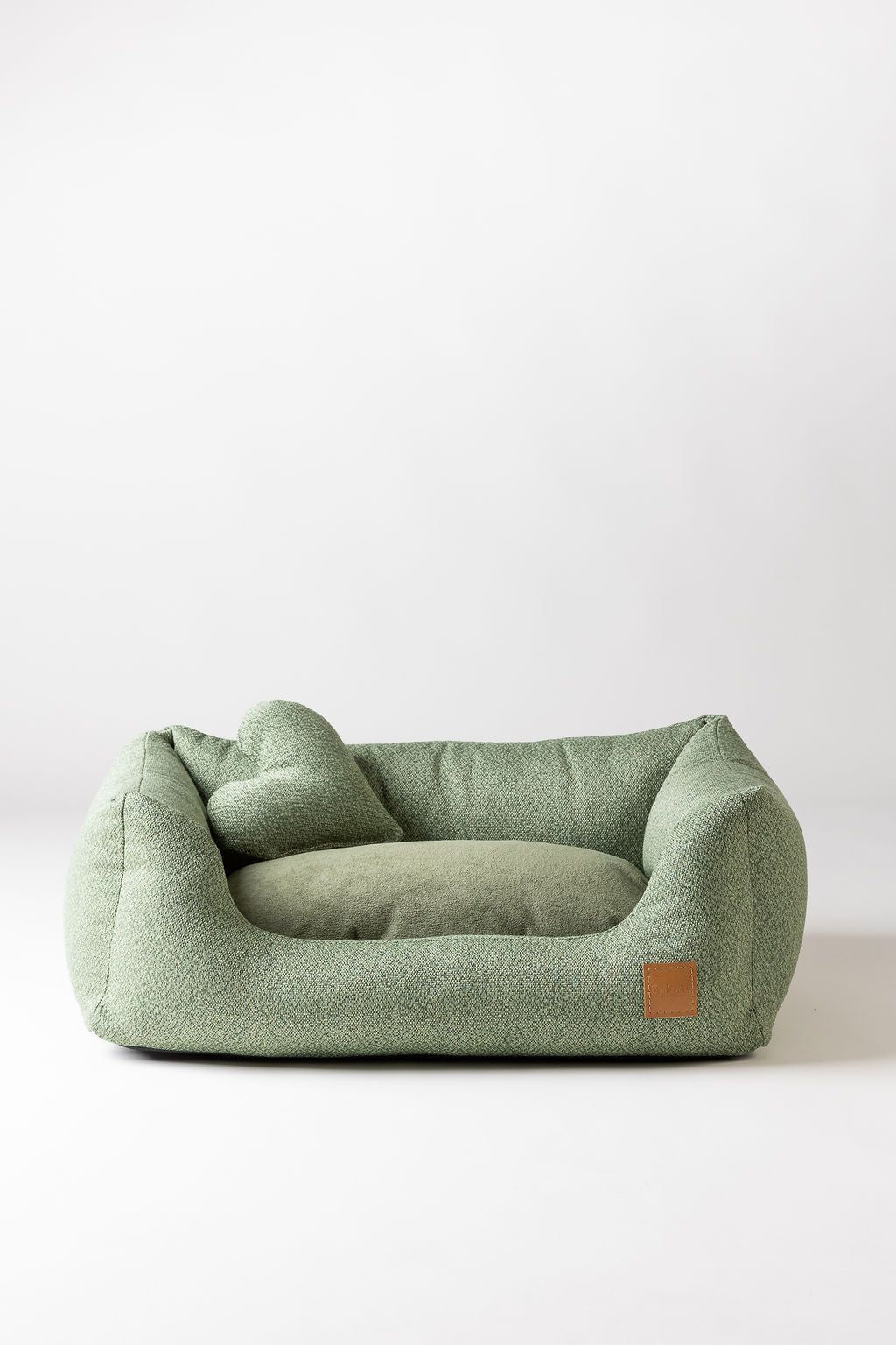Bau Barù Impero Capri Ramon luxe groene hondenmand met hoge zachte randen