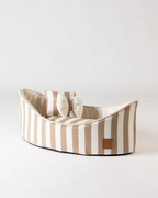 Bau Barù La Barchetta Stripe design hondenmand met verhoogde randen en gestreepte bekleding