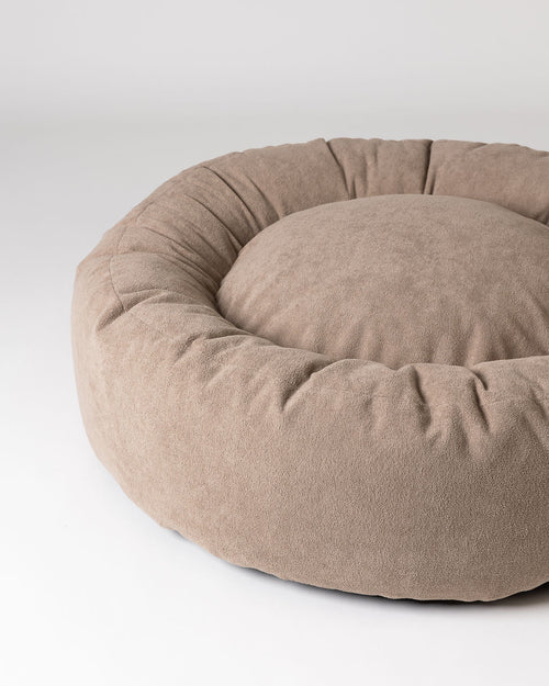 Bau Barù Olga Mocha luxe ronde hondenmand van 80 cm met zachte bekleding