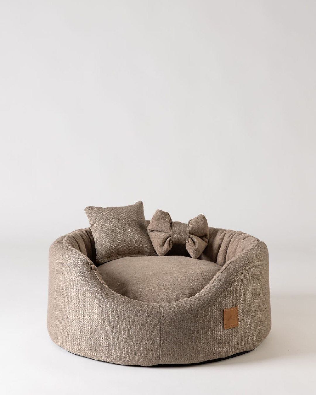 Bau Barù Sarah Mocha luxe ronde hondenmand van 65 cm met zacht binnenkussen