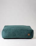 Bau Barù Tiffany Blue luxe rechthoekige hondenmand van 90 × 70 cm van voren