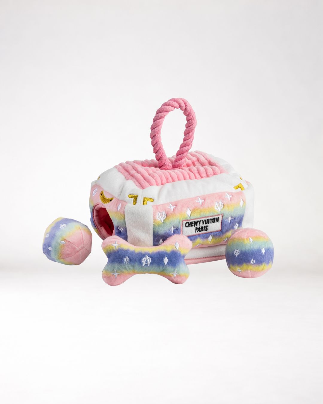 Chewy Vuiton Ombre interactief hondenspeelgoed met drie pluche speeltjes